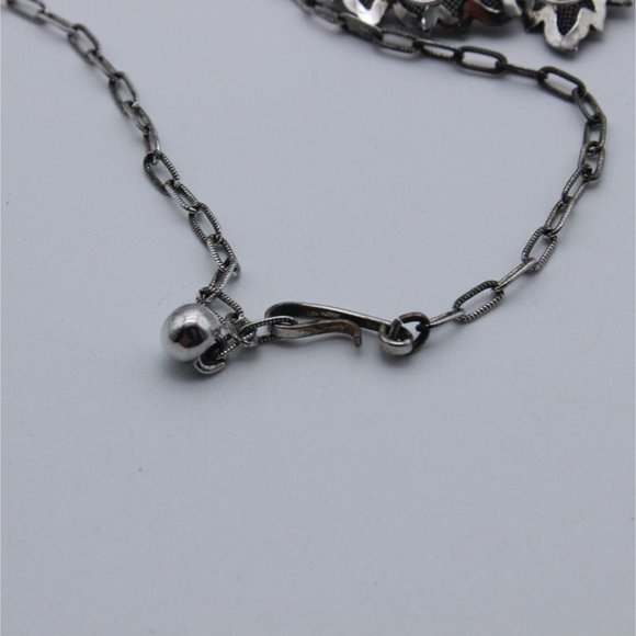 Vintage Bond Boyd sterling silver maple leaf filigree mesh‎ necklace set - Picture 13 of 16